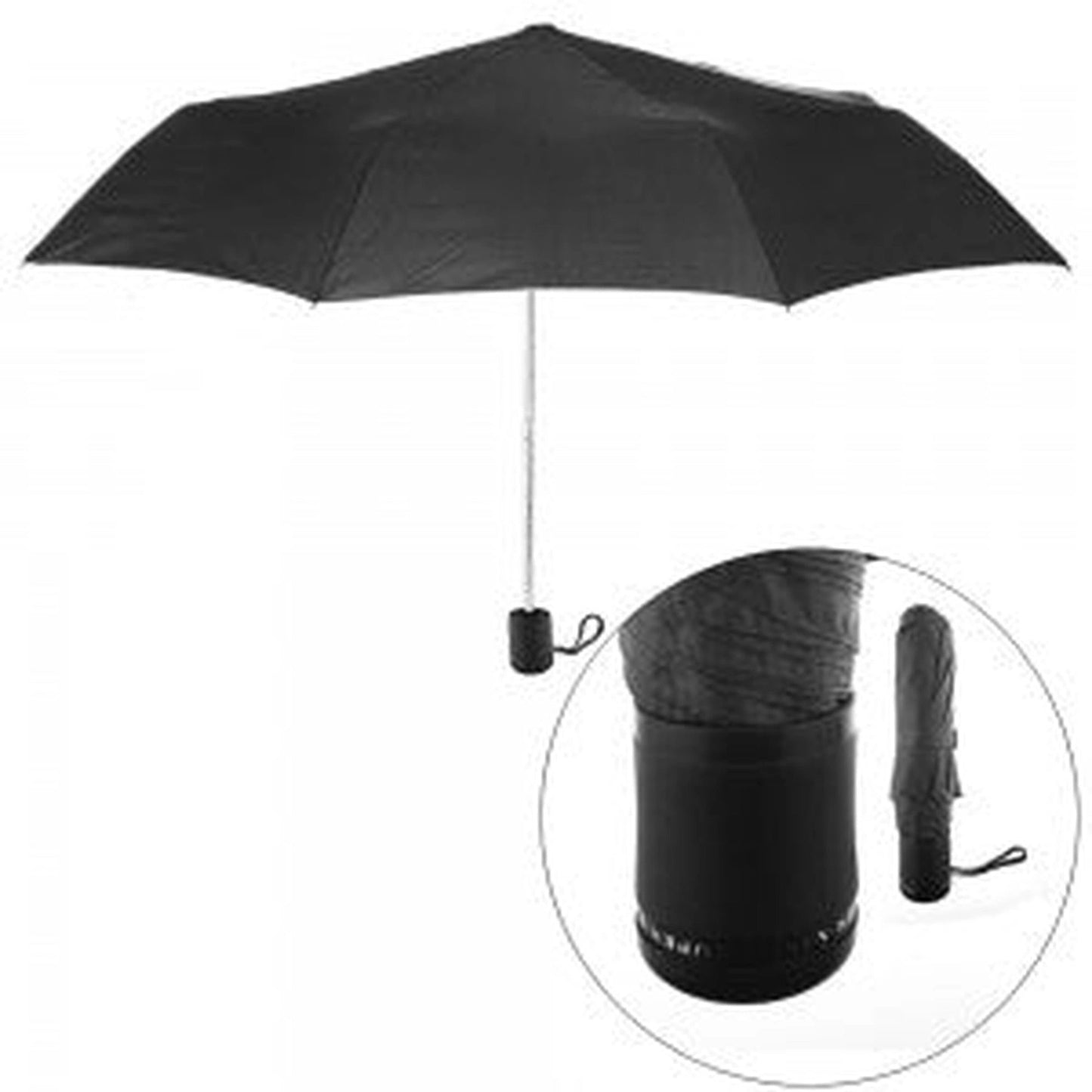 Lady's Mini 3 Fold Black Umbrella (16 in a Box) by Lady'S Mini