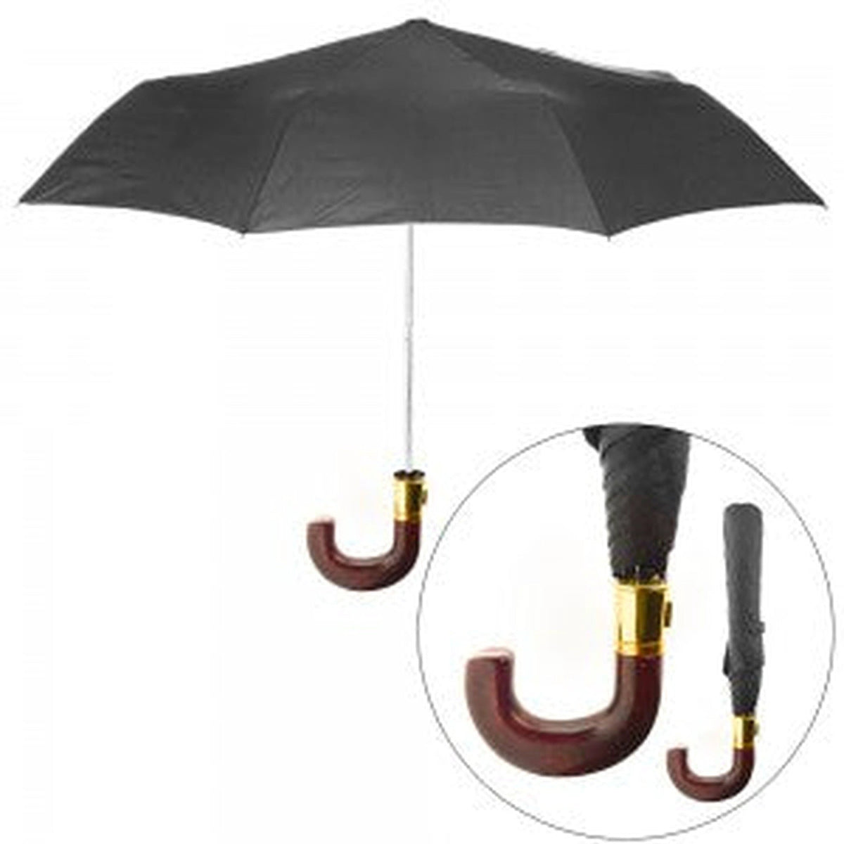 Gents Super 2 Fold Automatic Umbrella Black(12) by Gents Super