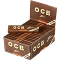 OCB UNBLEACHED SLIM ROLLING PAPER & TIPS X 32 BOOKLETS by OCB