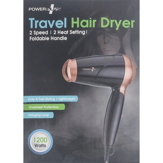 POWER PLUS Folding Hair Dryer 1200W (1) by Power Plus