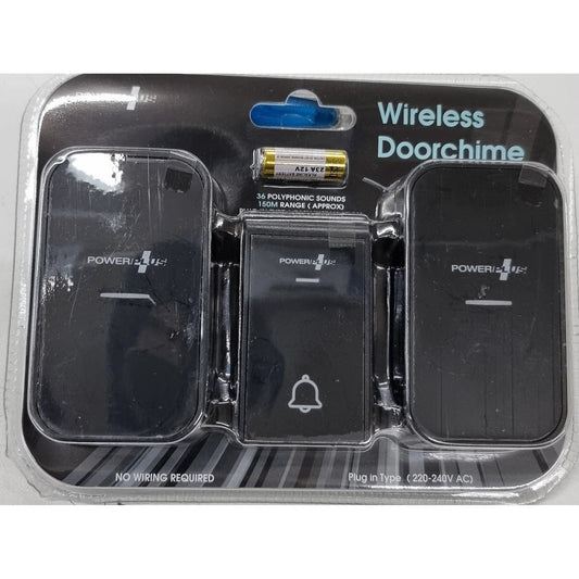 Power Plus Twin Plug In Wireless Cordless Door Bell 6287 (1) by Power Plus