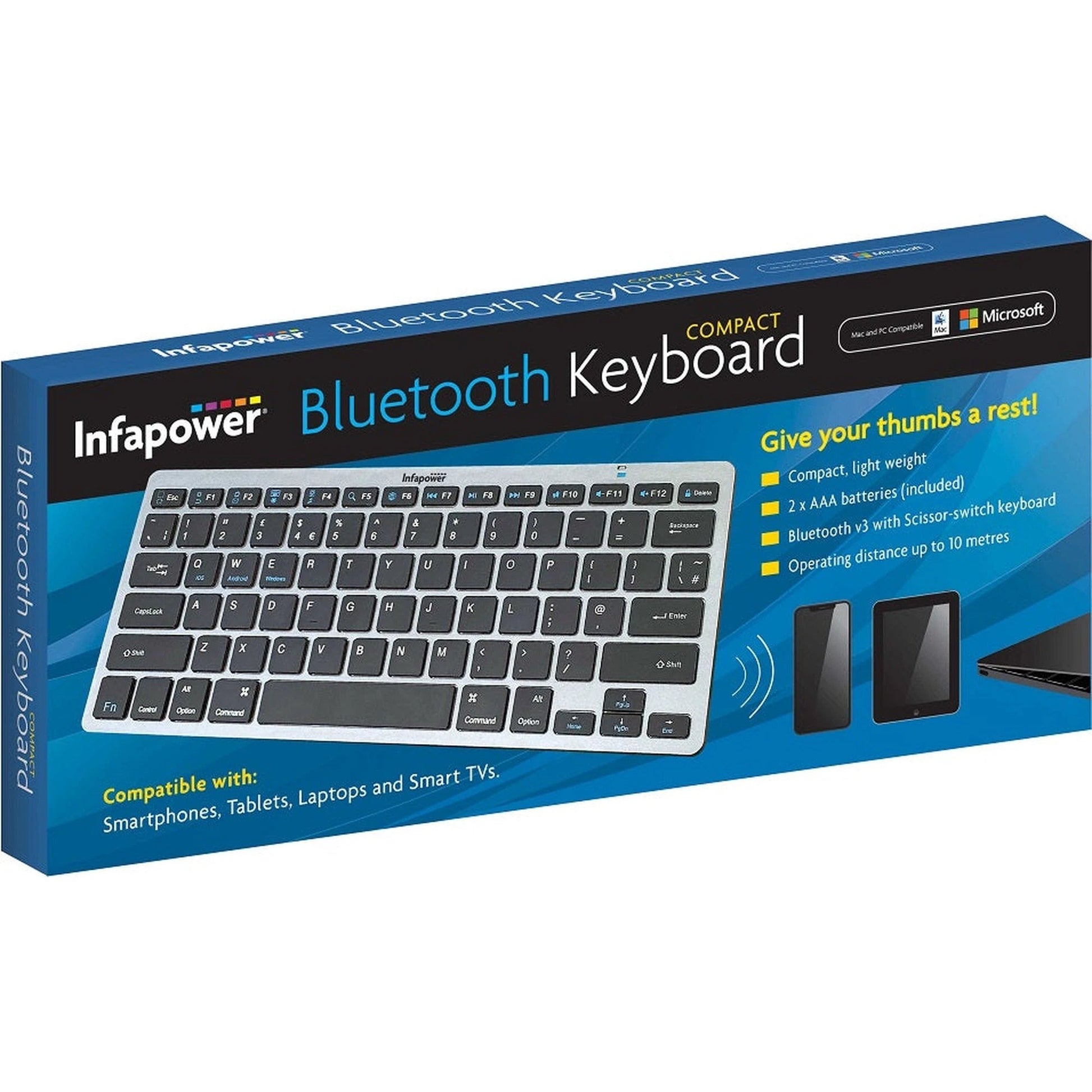Compact Bluetooth Keyboard by Infapower