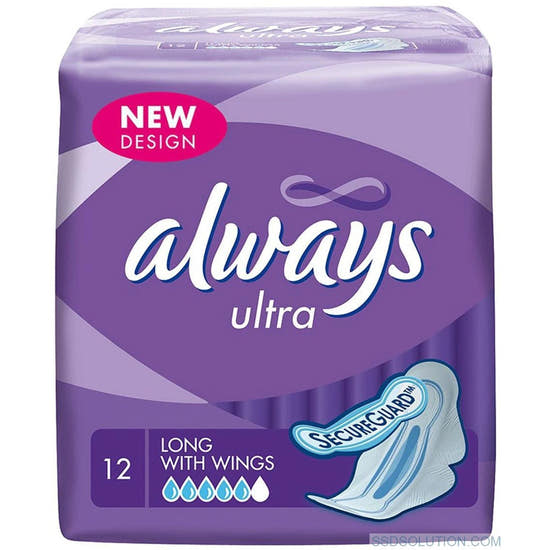 Always ultra long Sanitary 14 Pads x 12 pks by Always