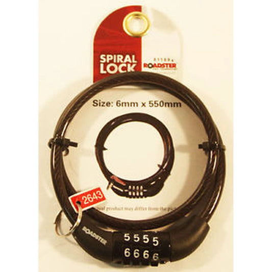 Bicycle Combination Lock Heavy Duty Wire 8mm x 650mm by My Store