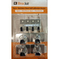 Brackit 8 Piece Stainless Steel Self -Adhesive Hooks by My Store