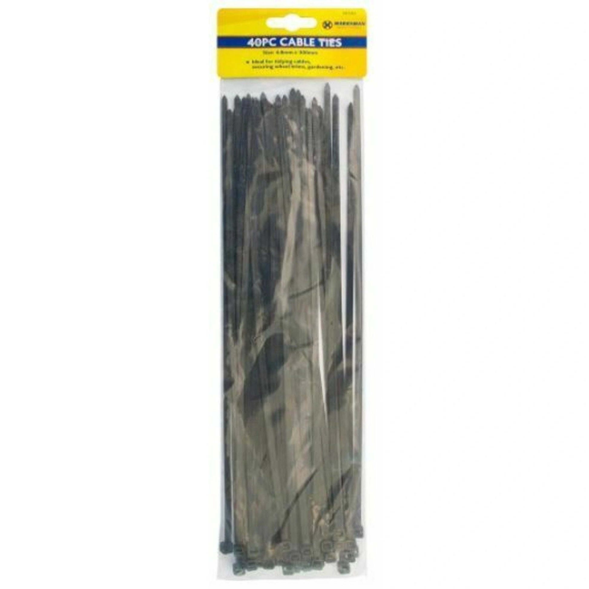 Nylon Cable Ties 40 Pcs Black(1) by Marksman