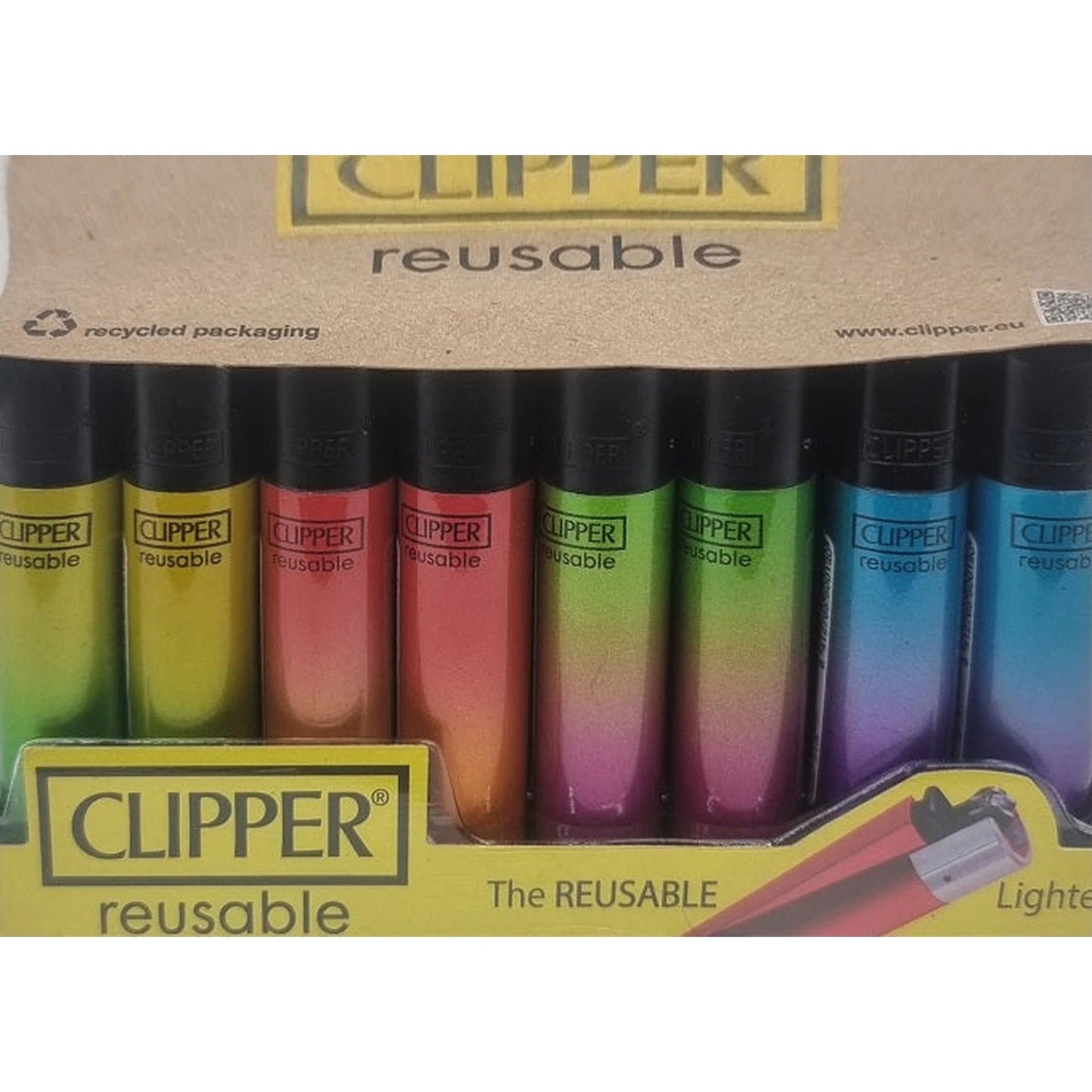 Clipper Flint Assorted Crystal Gradient Lighter 48 by Clipper
