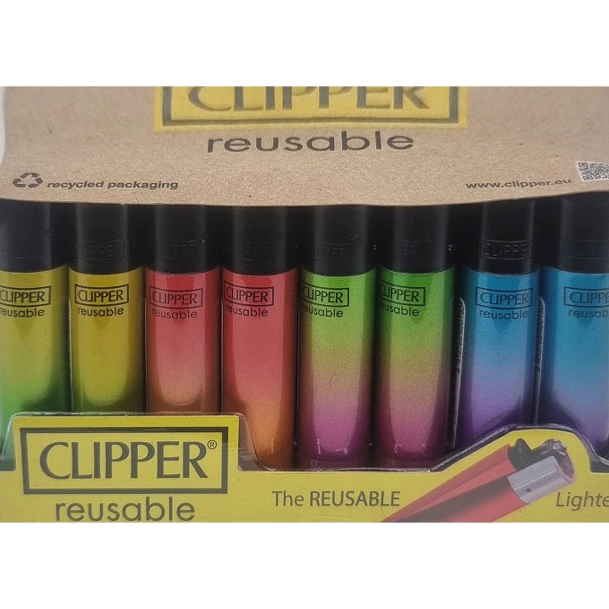 Clipper Flint Assorted Crystal Gradient Lighter 48 by Clipper