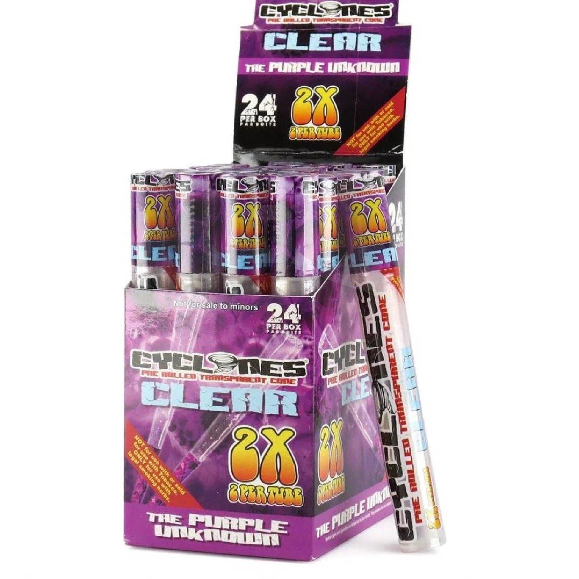 Cyclones Blunts Clear The Purple Unknown 24 pk of 2 by Cyclones