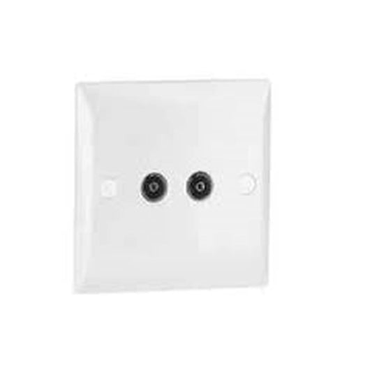 Double Outlet TV Socket (1) by Connect-IT