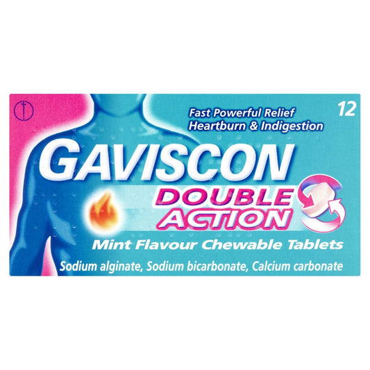 Gaviscon Double Action Tablets Mint (12 Tablets x Pack of 12) by Gaviscon