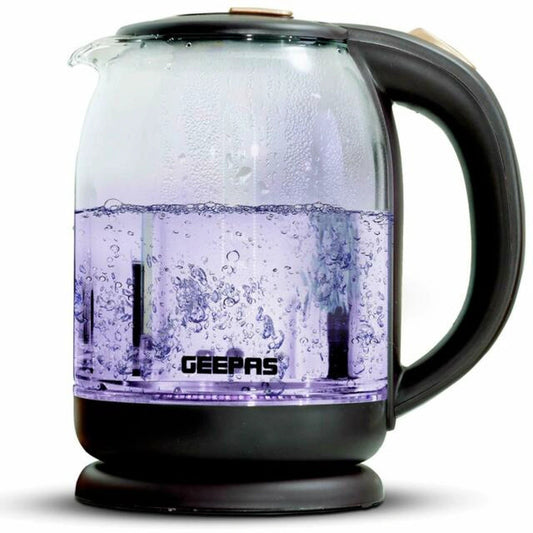 Geepas 1.8L Illuminating Glass Cordless Jug Kettle 1500w by My Store