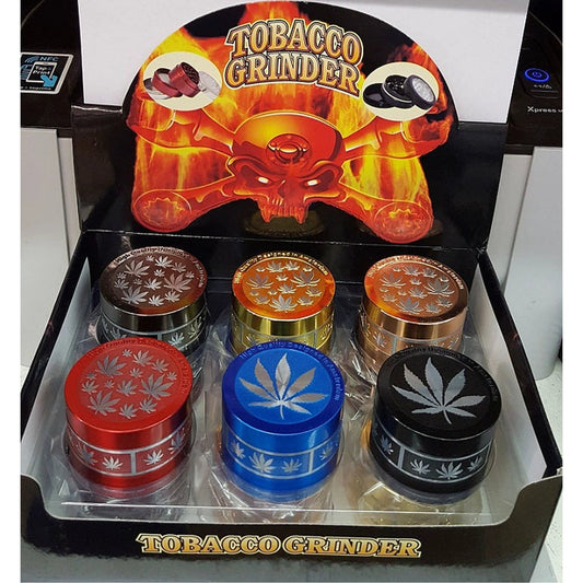 4 Part 50 MM Metal Leaf Print Herb Grinder by Unbranded