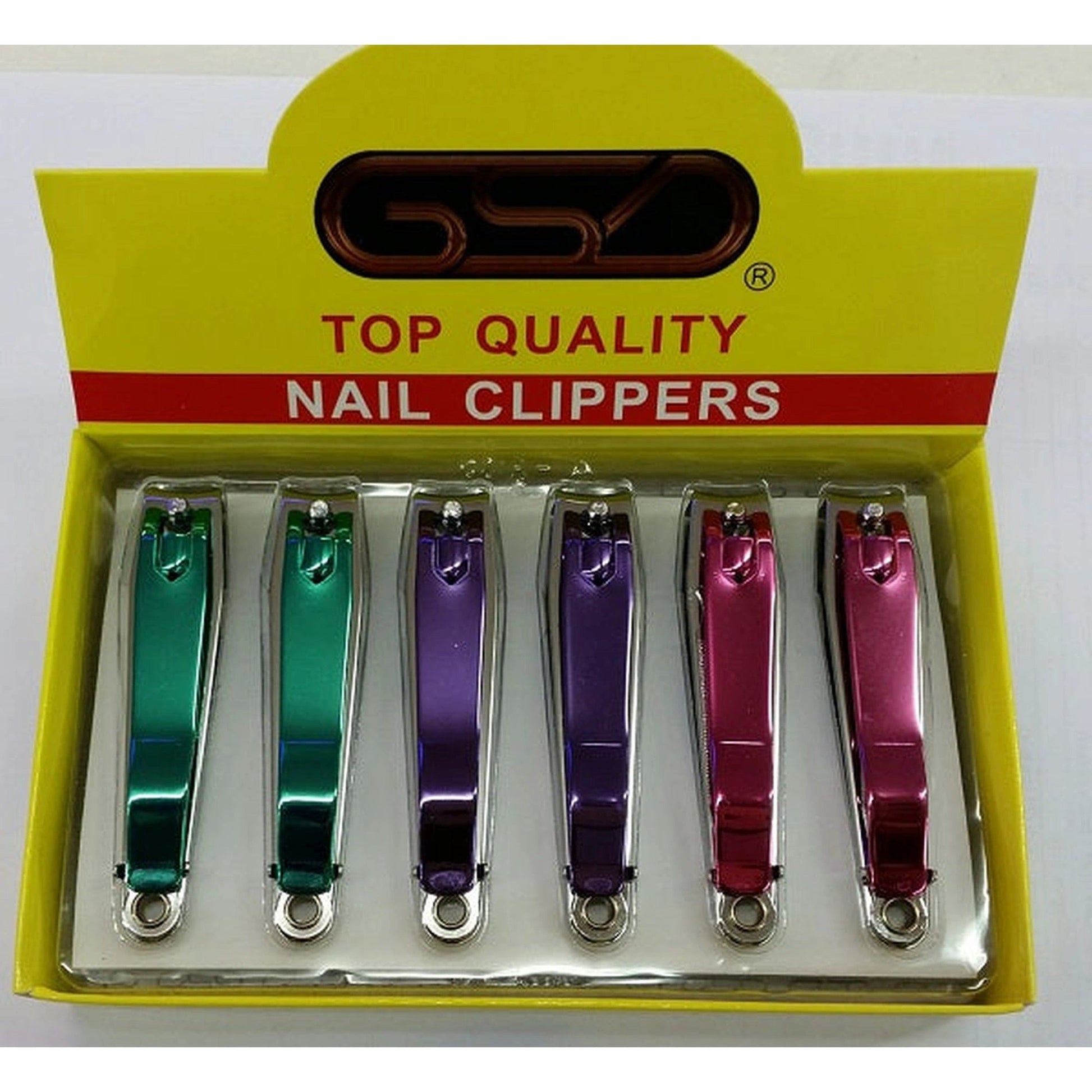 Nail Clippers assorted colours (12) by GSD