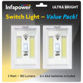 3 watt switch light inc batteries twin pack by Infapower