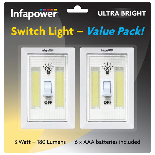 3 watt switch light inc batteries twin pack by Infapower