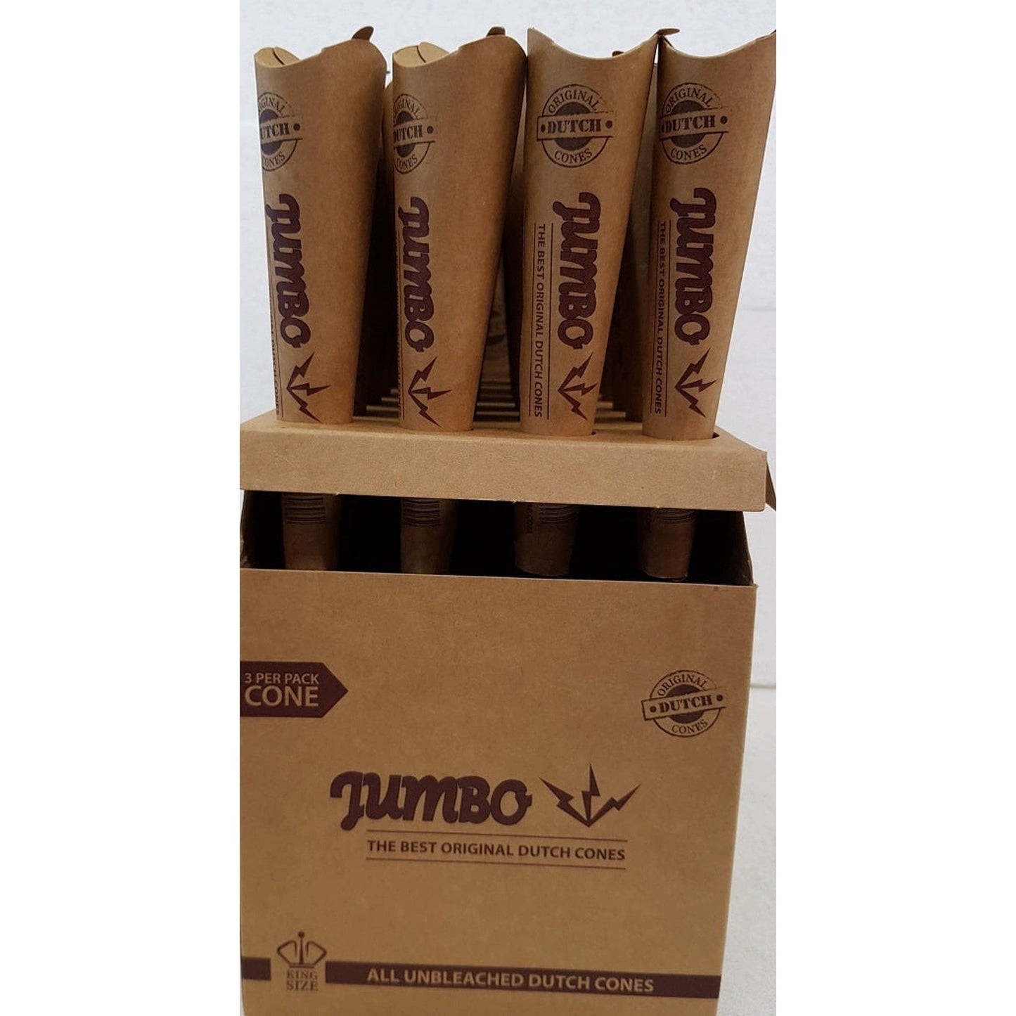 Jumbo Unbleached Dutch Cones 24pk of 3 Per Box by Jumbo