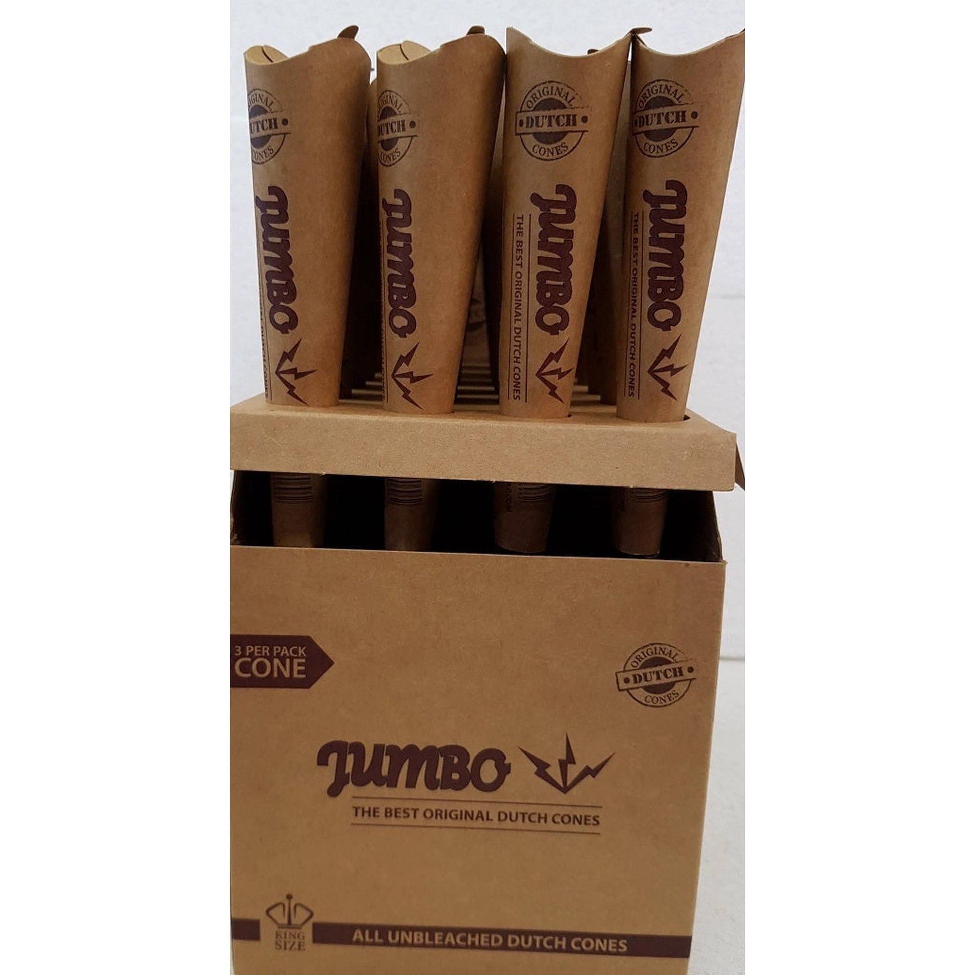 Jumbo Unbleached Dutch Cones 24pk of 3 Per Box by Jumbo