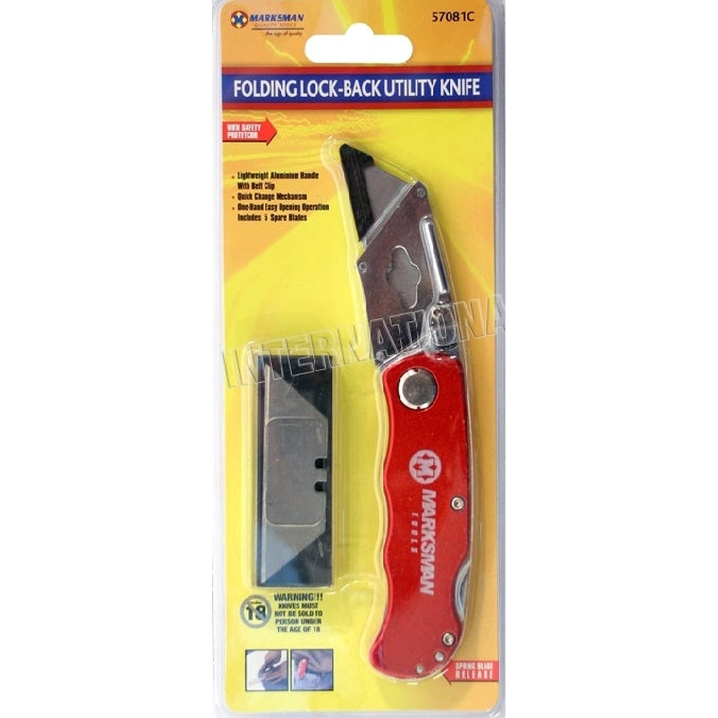 Folding Lock-back Utility Knife (with 5 blades). by My Store