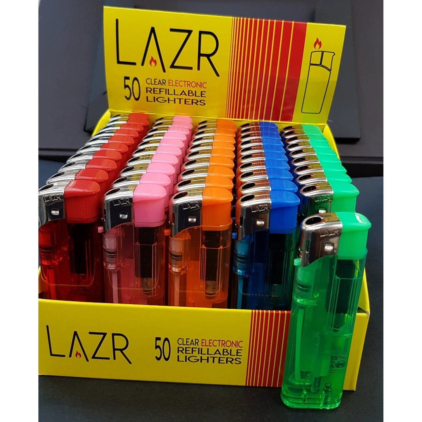 Lazer Electronic Transparent refilable Lighter 50 by Lazer