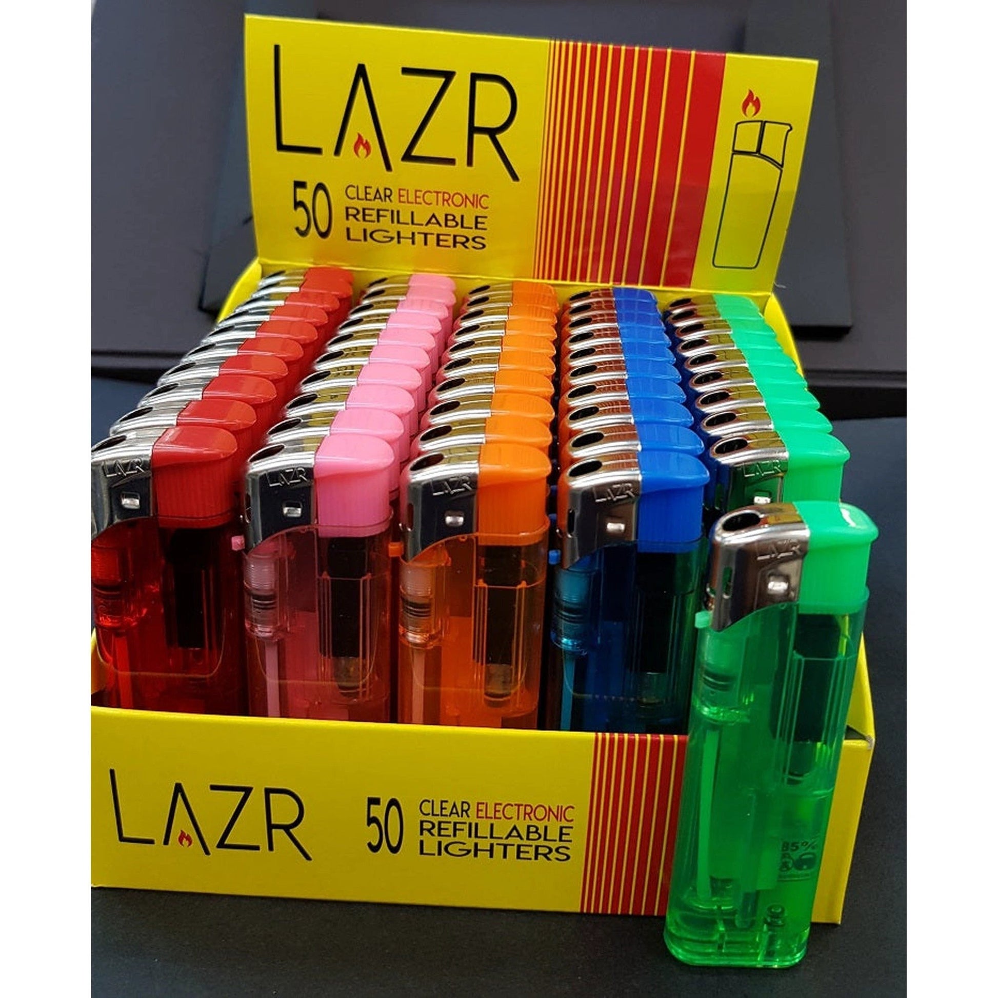 Lazer Electronic Transparent refilable Lighter 50 by Lazer