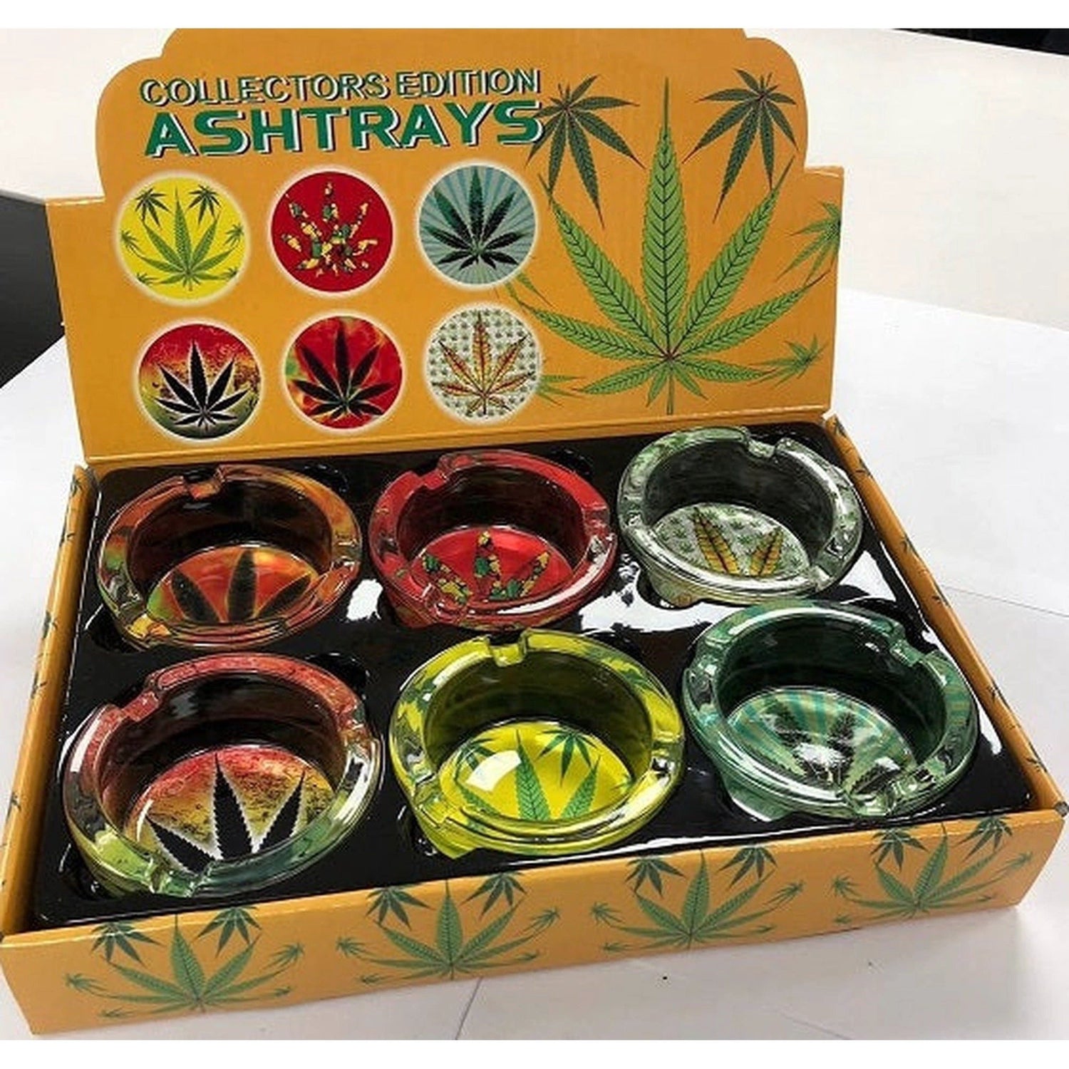 Leaf Glass Ashtray (6) by Leaf