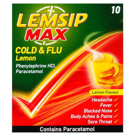 Lemsip Max Cold & Flu Sachets - BLACKCURRANT (6 Pk X 5 Sachets) by Lemsip