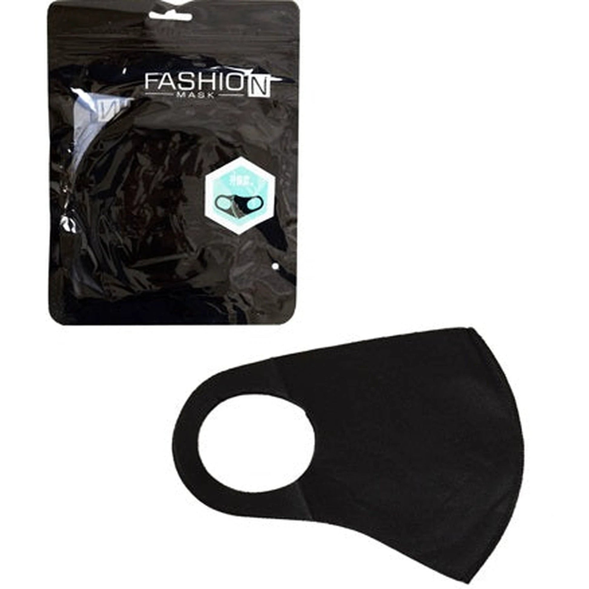 Face Masks Black Washable Unisex pk of 20 by Face