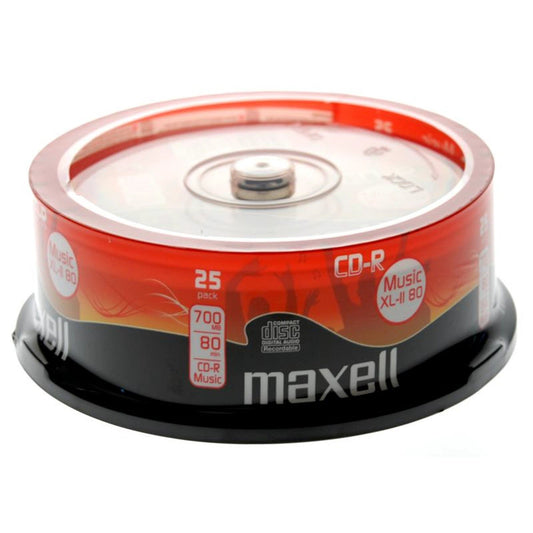 Maxell CD-R80 Audio(52x) 700MB Spindle (Pk of 25) by Maxell
