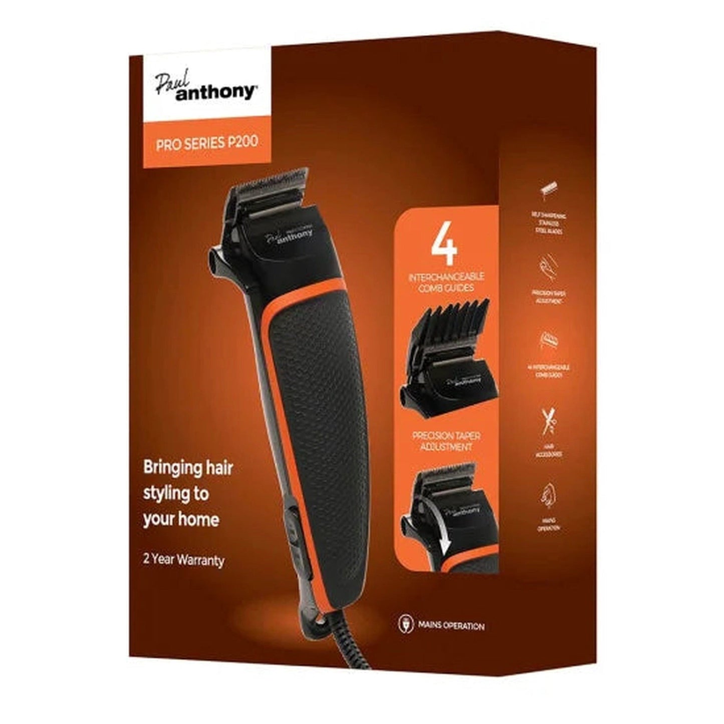 Paul Anthony Salon Pro Professional Hair Clipper p200 by Clipper