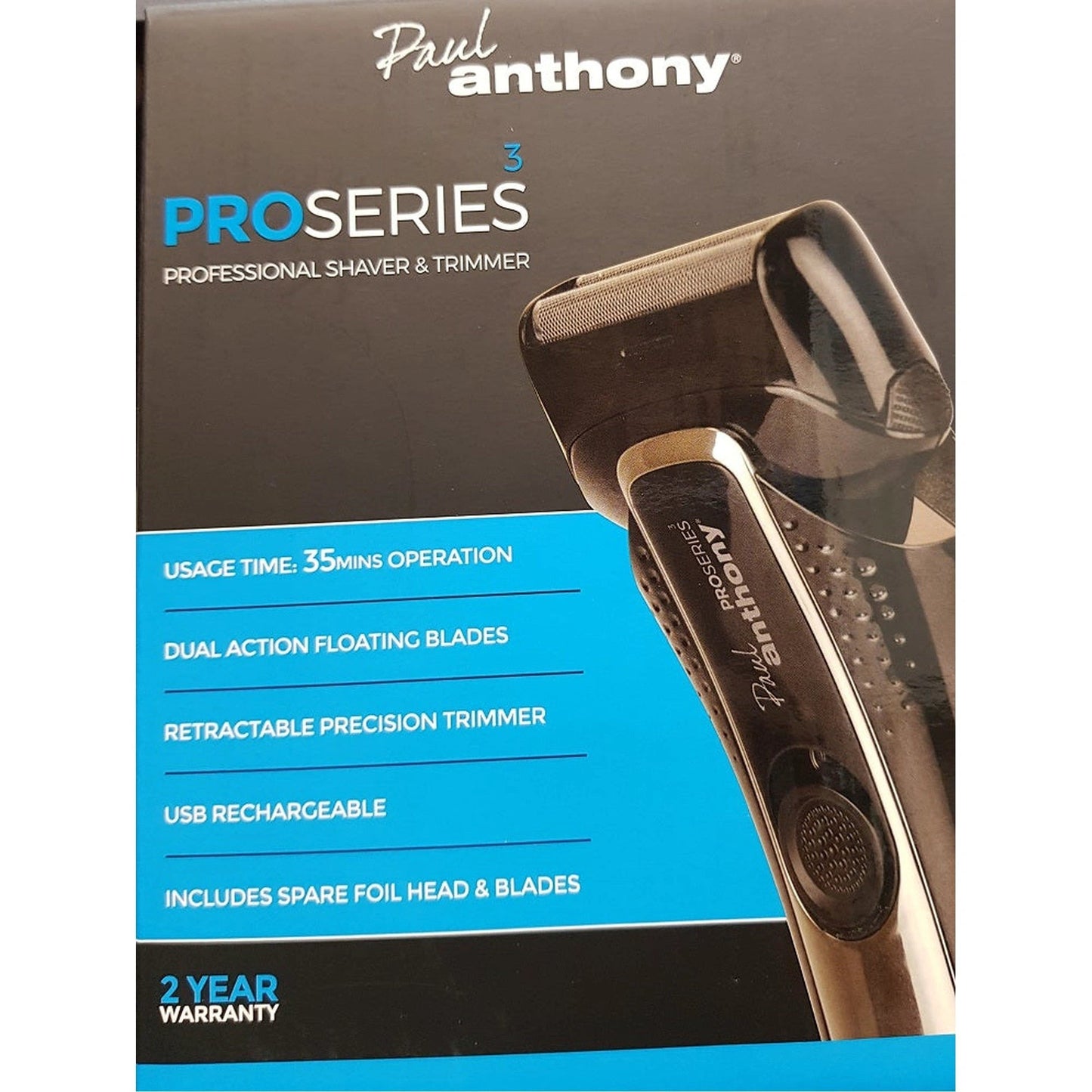 Paul Anthony 'Pro Series 3 Men Foil Shaver - Silver h5020 by Paul