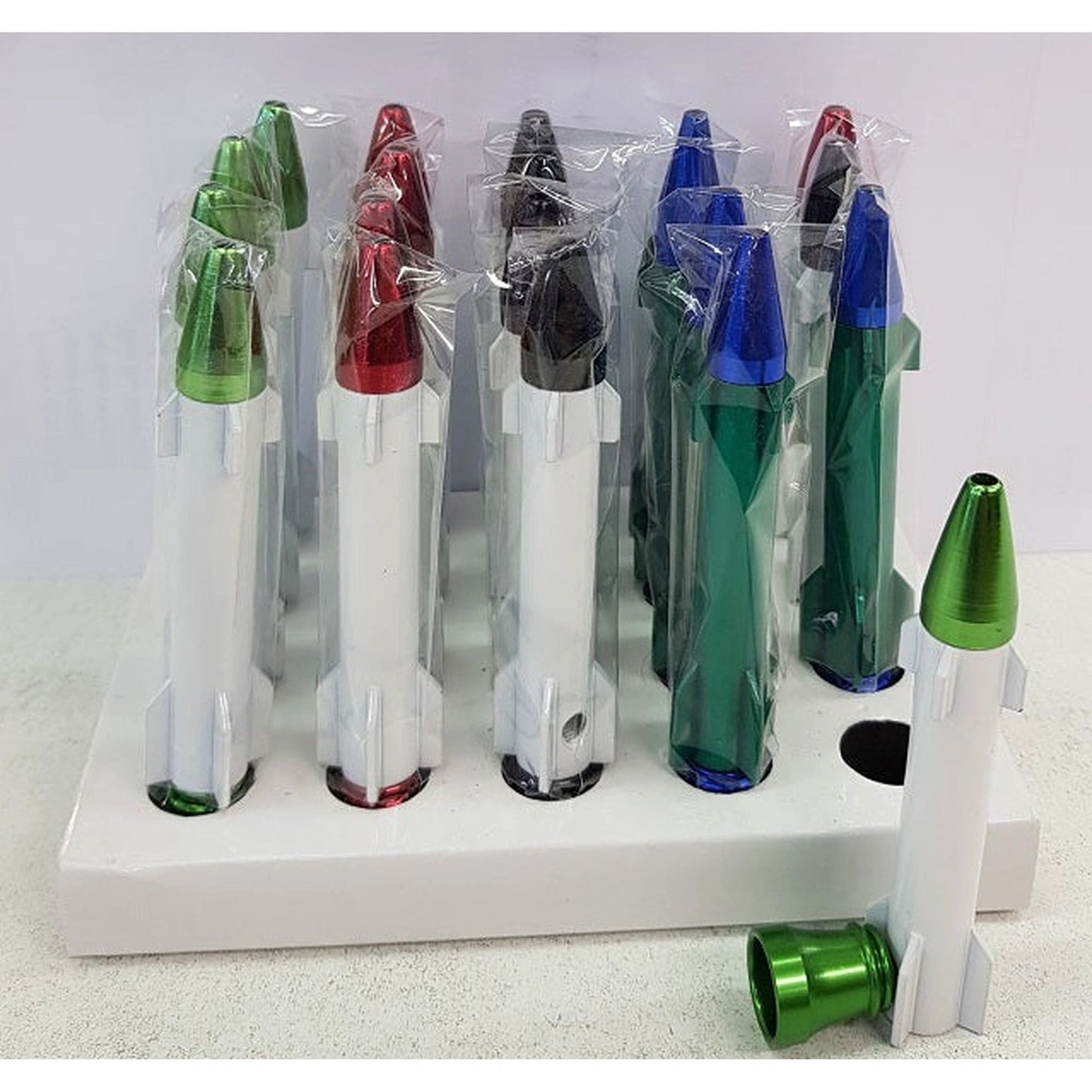 Metal Smoking Pipes Assorted colours Rocket Shape(1) by Smoking