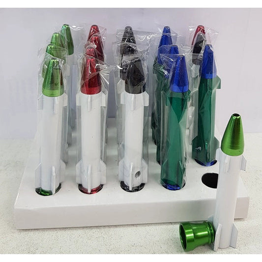 Metal Smoking Pipes Assorted colours Rocket Shape(1) by Smoking