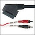 Scart to 2 RCA Phono Plugs Gold (1.5 Mtr) by Eurosonic