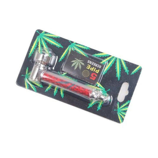 Brass Tobacco Smoking Pipes with 5 Screens (12) by DRW