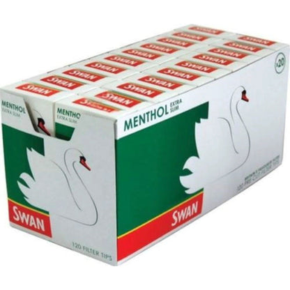 Swan Extra Slim Menthol Filter Tips 120 x 20pk (1) by Swan